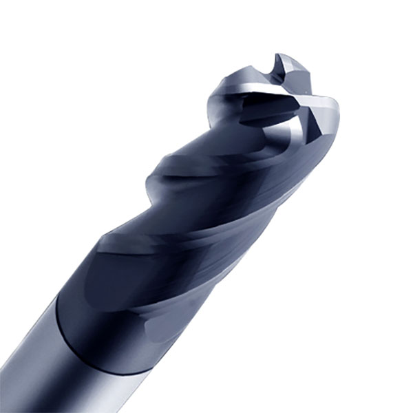 thumbnail image 2 of 1/4" Solid Carbide End Mill – 4 Flute .020 Corner Radius – CNC Milling – USA Made 2 of 3